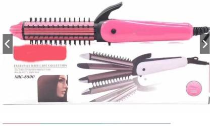 HIGHEX 2 in 1 Hair Styler- Hair Curler 2in1 Ceramic Plate Essential Hair  Curler & Straightener Styler Hair Brush H31 Hair Styler - HIGHEX :  