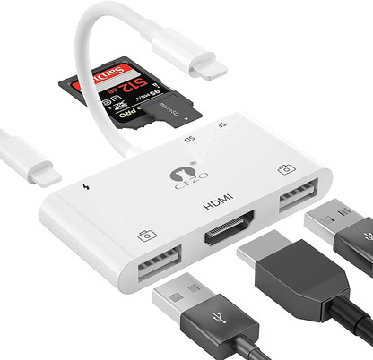 Cezo Lightning OTG Adapter for Dual USB 