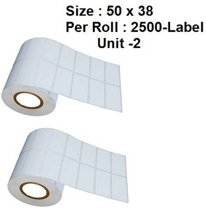 Packing Wala 50x38 - Barcode Labels Stickers, 2500 Label in ...