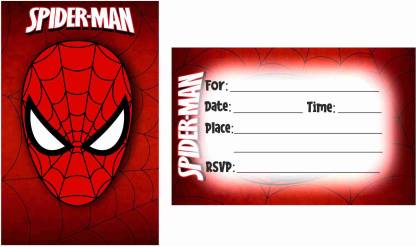 Balloonistics Spiderman Theme Invitations Cards with Envelopes for Birthday  Party Kids Birthday Party Invitations for Boys and Girls Pack of 10 Invitation  Card Price in India - Buy Balloonistics Spiderman Theme Invitations