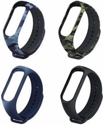 Asotai Combo of 4 Silicone M3 and M4 Band Strap for Xiaomi Mi Band 3 u0026 Mi  Band 4 Smart Band Strap Price in India - Buy Asotai Combo of 4 Silicone