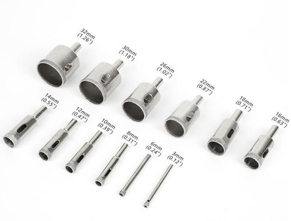 Diamond Coated Hss Drill Bit Set Tile 