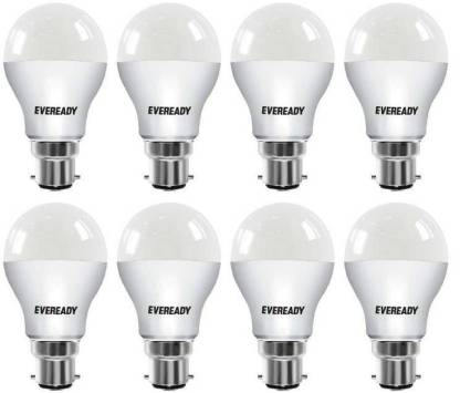 EVEREADY 7 W Standard B22 LED Bulb  (White, Pack of 8)