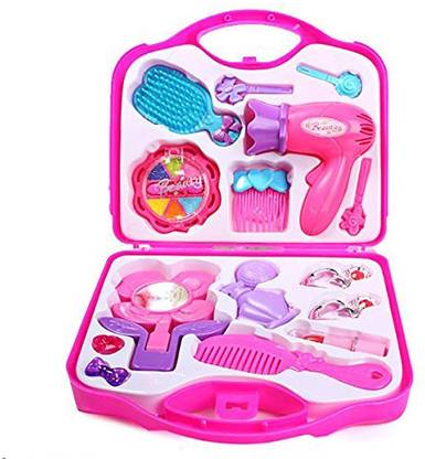 SADARWALA Makeup Kit Toy with Hair Dryer, Mirror & Hair Styling Accessories for 3+ Year Kids (Set of 1) - Makeup Kit Toy with Hair Dryer, Mirror & Hair Styling Accessories for SADARWALA Makeup Kit Toy with Hair Dryer, Mirror & Hair Styling Accessories for 3+ Year Kids (Set of 1) - Makeup Kit Toy with Hair Dryer, Mirror & Hair Styling Accessories for