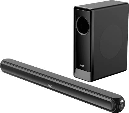 boAt Aavante Bar 1600D with Dolby Digital, Wired Subwoofer and Master Remote Control 120 W Bluetooth Soundbar  (Premium Black, 2.1 Channel)