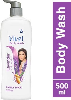 Vivel Body Wash, Lavender & Almond Oil Shower Creme Pump, For women and men