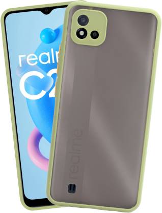 VAKIBO Back Cover for Realme C20, Smoke Frosted Back Case With Camera Protection Ring