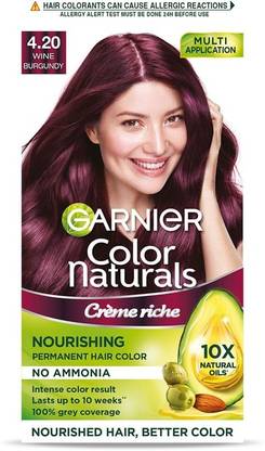 Garnier Color Naturals Creme Shade 4 Wine Burgundy Price In India Buy Garnier Color Naturals Creme Shade 4 Wine Burgundy Online In India Reviews Ratings Features Flipkart Com
