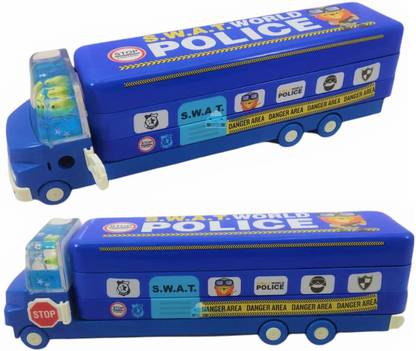 | FunBlast Bus Geometry Box Cartoon Bus Art Metal Pencil Box - Box | FunBlast Bus Geometry Box Cartoon Bus Art Metal Pencil Box - Box