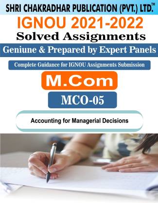 accounting for managerial decisions ignou assignment