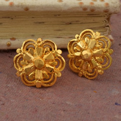 gold stud earrings for wedding