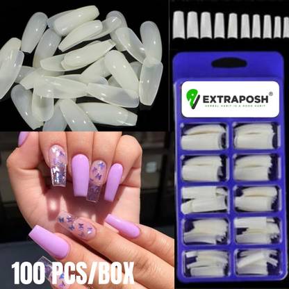 Extraposh 100 Pcs Best French Artificial Fake Nails Nail Extension With 2 Pcs Glue White (Pack of 100) TRANSPARENT - Price in India, Buy Extraposh 100 Pcs Best French Artificial Fake Nails Extraposh 100 Pcs Best French Artificial Fake Nails Nail Extension With 2 Pcs Glue White (Pack of 100) TRANSPARENT - Price in India, Buy Extraposh 100 Pcs Best French Artificial Fake Nails