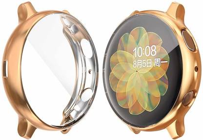 Kazuki Front And Back Screen Guard For Full Coverage Soft Plated Tpu Screen Protective Bumper Case Cover For Samsung Galaxy Watch Active 2 44mm Smart Watch Flexible Silicone Rose Gold Kazuki Flipkart Com