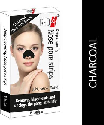RED4 Nose Pore Strips Deep Cleansing Remove Blackheads & Unclogs the Pores  (6 Strip) Charcoal Price in India - Buy RED4 Nose Pore Strips Deep  Cleansing Remove Blackheads & Unclogs the Pores (
