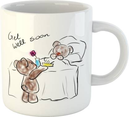 Clovez Get well soon , teddy bear cartoon, Gift For Friends , Lovers ,  Valentine's day , Anniversary Gift , Happy