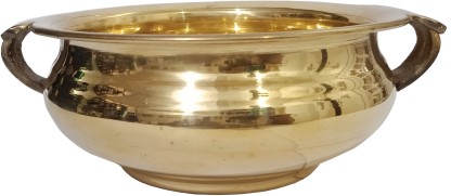 11759 : piccola ciotola dacqua dal design vintage per candele o fiori Purpledip Brass Urli Uruli, Varpu 