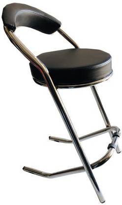 SOMRAJ Bar Stool/Kitchen Chair (Black, Set of 1) | Heavy Duty ...