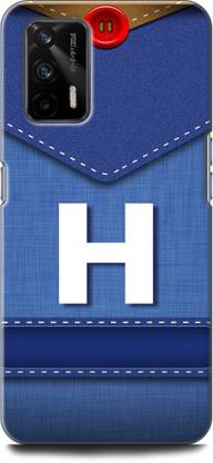 WallCraft Back Cover for Realme X7 Max, RMX3031 H, H LETTER, H NAME, BLUE, JEANS, H ALPHABET, ALPHABET