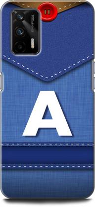 WallCraft Back Cover for Realme X7 Max, RMX3031 A, A LETTER, A NAME, BLUE, JEANS, A ALPHABET, ALPHABET