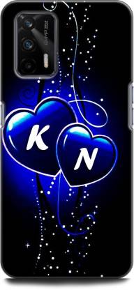 WallCraft Back Cover for Realme GT 5G, RMX2202 K N, K LOVES N, NAME, LETTER, ALPHABET, KN LOVE, HART, BLUE