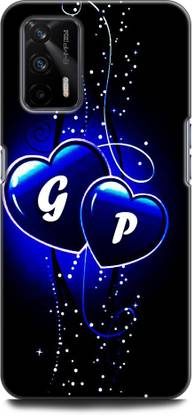 WallCraft Back Cover for Realme GT 5G, RMX2202 G P, G LOVES P, NAME, LETTER, ALPHABET, GP LOVE, HART, BLUE
