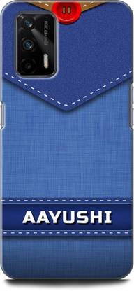 WallCraft Back Cover for Realme X7 Max, RMX3031 AAYUSHI NAME, A, LETTER, BLUE, JEANS, ALPHABET, DESIGN