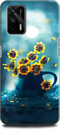 WallCraft Back Cover for Realme X7 Max, RMX3031 FLOWERS, NATURE, SPARKLE, YELLOW, GLITTER, ART, TEXTURE
