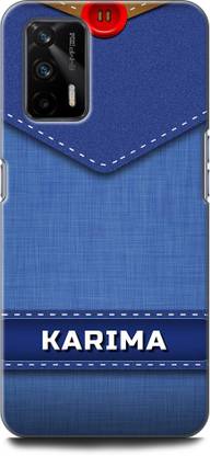 WallCraft Back Cover for Realme X7 Max, RMX3031 KARIMA NAME, K LETTER, BLUE, JEANS, ALPHABET, DESIGN