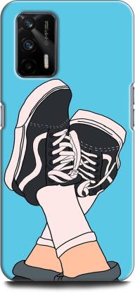 WallCraft Back Cover for Realme X7 Max, RMX3031 VANS, SHOES, BLUE, ABSTRACT, TEXTURE, ANIME