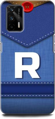 WallCraft Back Cover for Realme GT 5G, RMX2202 R, R LETTER, R NAME, BLUE, JEANS, R ALPHABET, ALPHABET