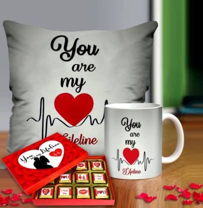 Buy Midiron Beautiful Romantic Gift Hamper For Love One/Wife/Girlfriend  Birthday, Anniversary Gifts For Lover With Chocolate Bars, Red Heart Shape  Tin Box with Small Teddy & Love Greeting Card Online at Best