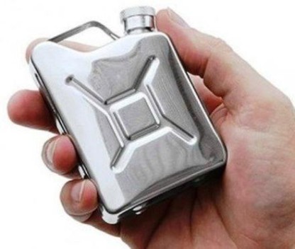 Stainless Steel Jerry Can Mini Hip Flask Liquor Whisky Pocket Bottle Funnel 