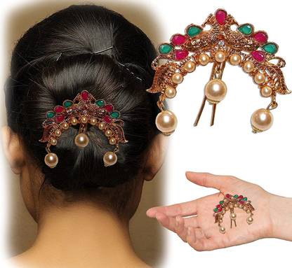 Krenoz Southern Aambada Juda/Pin Hair Brooch for Women Hair Jewelry Indian Hair pin Hair Decoration, Hair Brooch with Hook Wedding Bridal Hair Accessories for Girls and Women (AambadaPin-4) Hair Accessory Set Price Krenoz Southern Aambada Juda/Pin Hair Brooch for Women Hair Jewelry Indian Hair pin Hair Decoration, Hair Brooch with Hook Wedding Bridal Hair Accessories for Girls and Women (AambadaPin-4) Hair Accessory Set Price