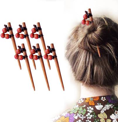 SUPERFAB Traditional Handmade Wooden Hair Stick Retro With Beautiful Red Beads Juda Stick/Bun Holder Hair Accessories For Women/Girls (Pack Of 6) Bun Stick Price in India - Buy SUPERFAB Traditional Handmade Wooden SUPERFAB Traditional Handmade Wooden Hair Stick Retro With Beautiful Red Beads Juda Stick/Bun Holder Hair Accessories For Women/Girls (Pack Of 6) Bun Stick Price in India - Buy SUPERFAB Traditional Handmade Wooden