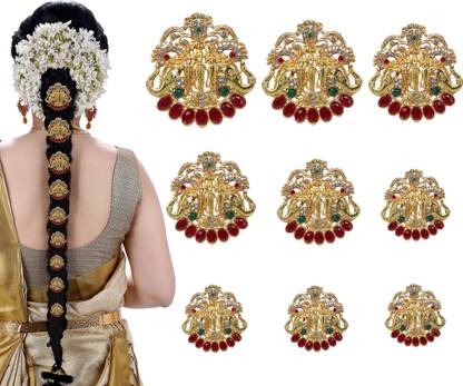 Krenoz Bling Hair Jewelry Choti Jadai Billai Indian Hair pin Hair Decoration, Hair Brooch with Hook Wedding Bridal Jewellery for Women-09 Piece (JDNEWEXP-11) Hair Pin Price in India - Buy Krenoz Bling Krenoz Bling Hair Jewelry Choti Jadai Billai Indian Hair pin Hair Decoration, Hair Brooch with Hook Wedding Bridal Jewellery for Women-09 Piece (JDNEWEXP-11) Hair Pin Price in India - Buy Krenoz Bling