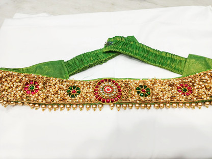 Waist belt Art Silk Saree Falls 