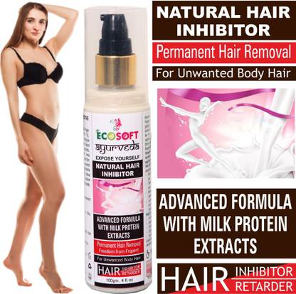 ECOSOFT New Advance Technology Permanent and Natural Stop Hair Growth Inhibitor/Retarder. Cream Lotion for Reduction ECOSOFT New Advance Technology Permanent and Natural Stop Hair Growth Inhibitor/Retarder. Cream Lotion for Reduction