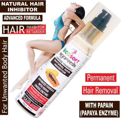 ECOSOFT New Permanent & Natural Stop Hair Growth Inhibitor/Retarder Cream  Lotion for Reduction of Unwanted Body Hair and Facial Hair in Men and  Women. (PAPAYA EXTRACTS). Cream - Price in India, Buy