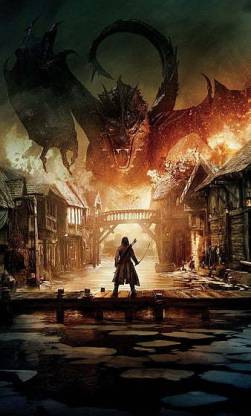 Hobbit 3 Art Fantasy Fire Fragon Gandalf Hobbit Lord Of The Rings War,  anime wallpaper, anime