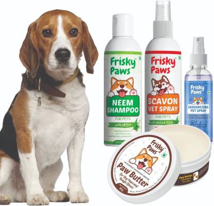 Frisky Paws Natural Dog Shampoo for All Breeds Made with Ayurvedic Neem -  200ml Pet Spa Kit Price in India - Buy Frisky Paws Natural Dog Shampoo for  All Breeds Made with