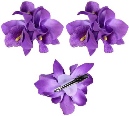 Homeoculture Orchid Flower Hair Clips, Bright Blue Hair Clip Price in India  - Buy Homeoculture Orchid Flower Hair Clips, Bright Blue Hair Clip online  at 