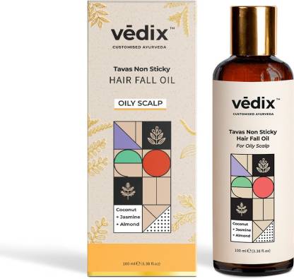 Vedix Customised Ayurvedic Hair Fall Oil | Tavas Non Sticky Hair Fall Oil |  For Oily