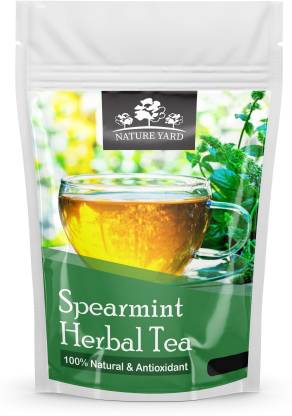 NATURE YARD Spearmint Herbal Tea Leaves - 100 gm - Natural and antioxidant  for PCOD/PCOS, unwanted facial hair, Acne, Hormonal imbalance, Weight loss  and immunity boosting Herbal Tea Pouch Price in India -