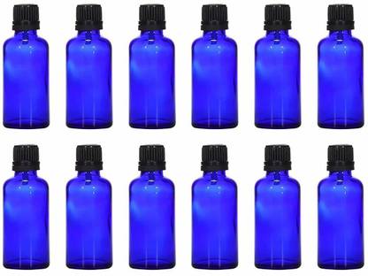 JARBAZAAR Empty Glass Bottle Cobalt Blue Color For Essential Oils And Face Serums 12 Pcs 30 ml Spray Bottle