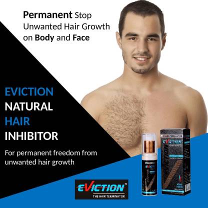 Eviction Natural Hair Inhibitor Cream Permanent Reduction & Stop Unwanted  Body & Facial Hair Growth in Men & Women 100gm, 1 Pack Cream - Price in  India, Buy Eviction Natural Hair Inhibitor
