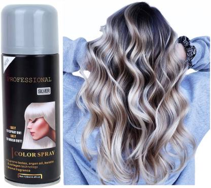 Huda Girl BEAUTY 1 Day Tempory Hair Color Spray with Keratin and Botox ,  Silver - Price in India, Buy Huda Girl BEAUTY 1 Day Tempory Hair Color  Spray with Keratin and