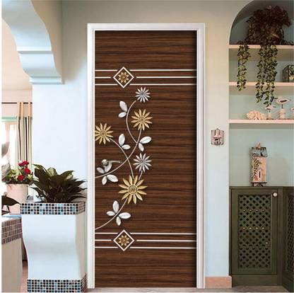 BPDESIGNSOLUTION Sabina Design Door Sticker Wallpaper Large Self Adhesive  Sticker