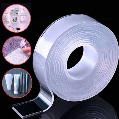 Nanatape Clear Two Sided Wall Tape Strips Removable Poster Tape For Home Office Car Outdoor Use Damage Free 3 M Double Sided Tape Price In India Buy Nanatape Clear Two Sided Wall Tape