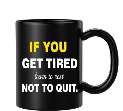 123t Mugs Im Not sleeping Im Just Resting My Eyes Ceramic Slogan Cup With Black Interior GIFT BOXED 