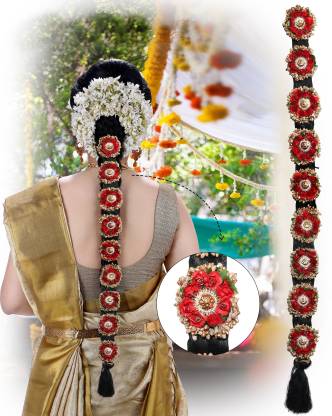 krelin Bharatanatyam Savaram & Kunjalam Kemp Ready Jada Set Hair  Accessories/Hair Choti With 9 Flower's Jada Set For Women/Wedding  Accessories/Hair (ChotiNew12) Braid Extension Price in India - Buy krelin  Bharatanatyam Savaram &